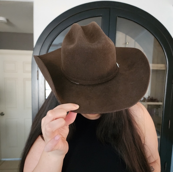 Twister El Paso 100% Wool Western Brown Cowboy Hat 7 1/8 main image 7